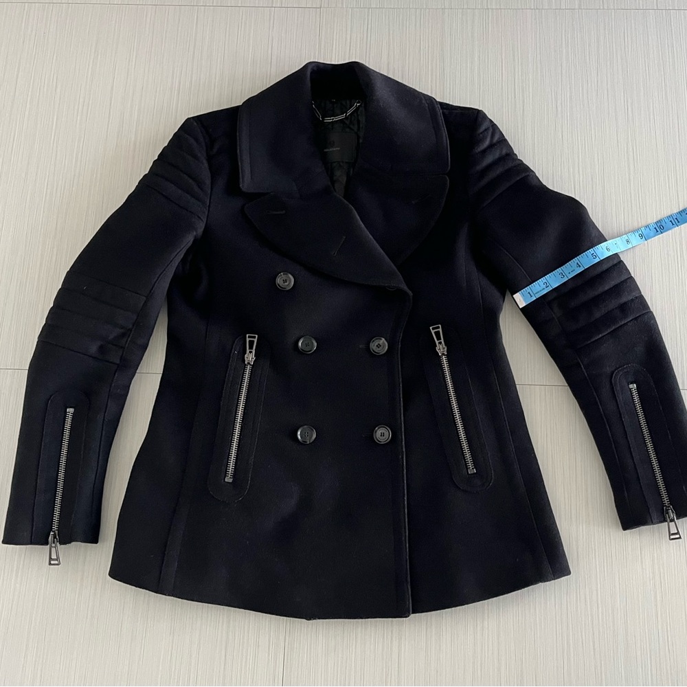Belstaff Black Double-Breasted Pea Coat - Picture 9 of 16
